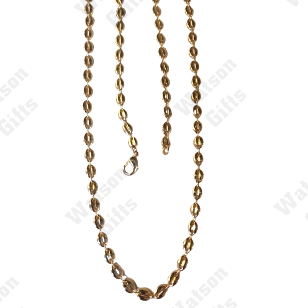 COPY - N18K  Real Gold Layered Filled 24 Inch 5mm Puffed Mariner Chain